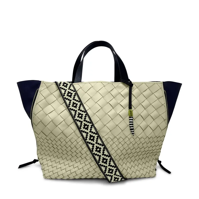 Bantham Tote - Sand Threaded Weave