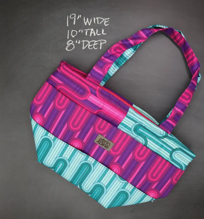 Barrel Tote Bag in Violet Interludes