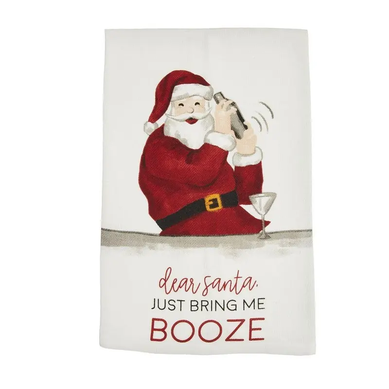 Bartender Drinking Xmas Towel by Mudpie