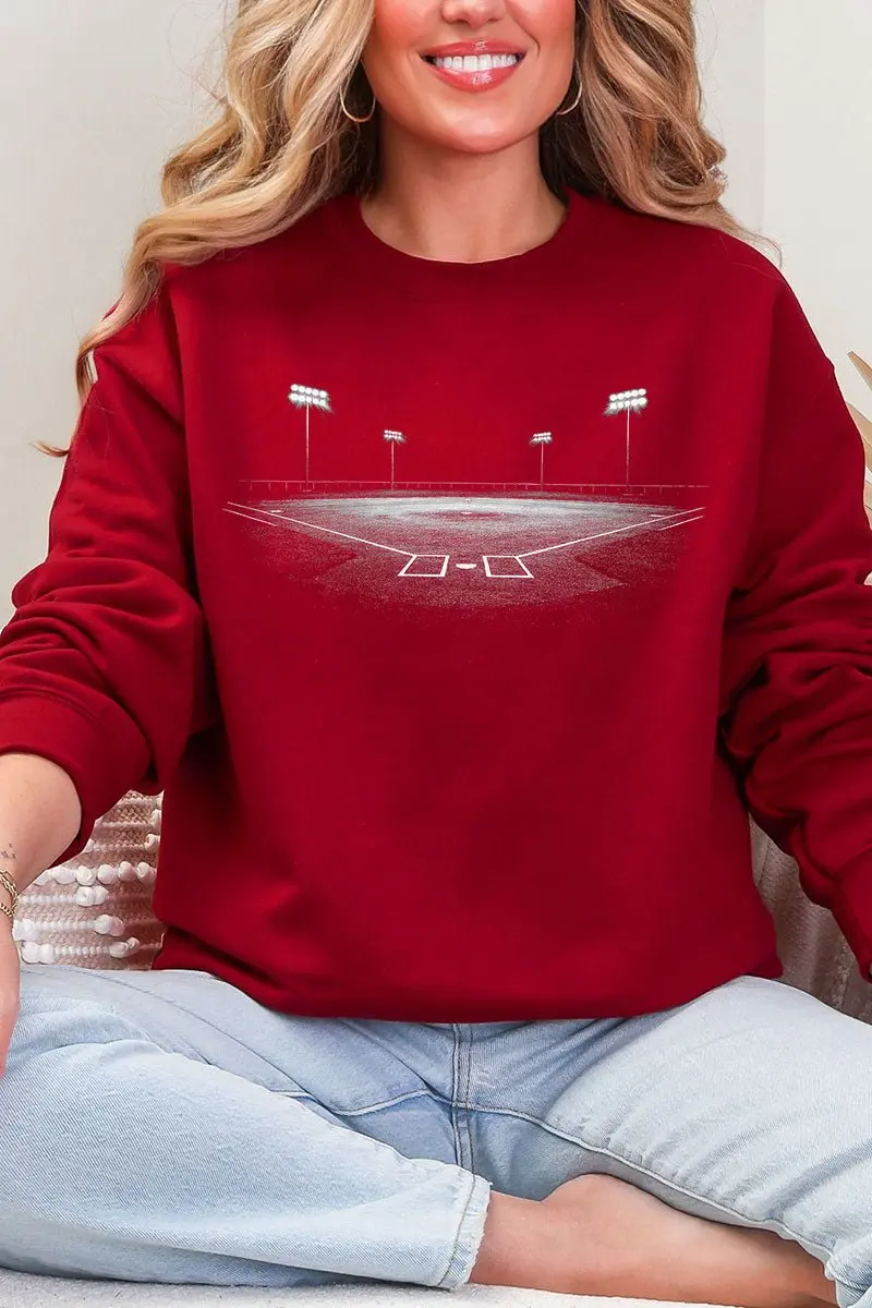 Baseball Lights Heavy Blend Crew Sweatshirt