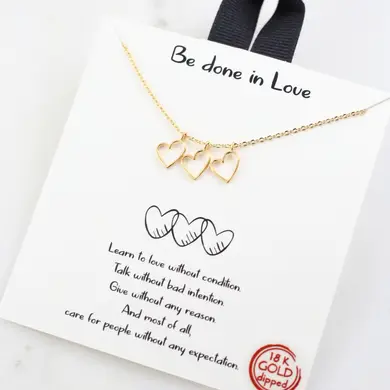 Be Done in Love Necklace Gold