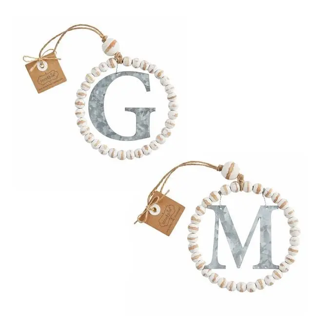 Beaded Initial Ornament by Mud Pie