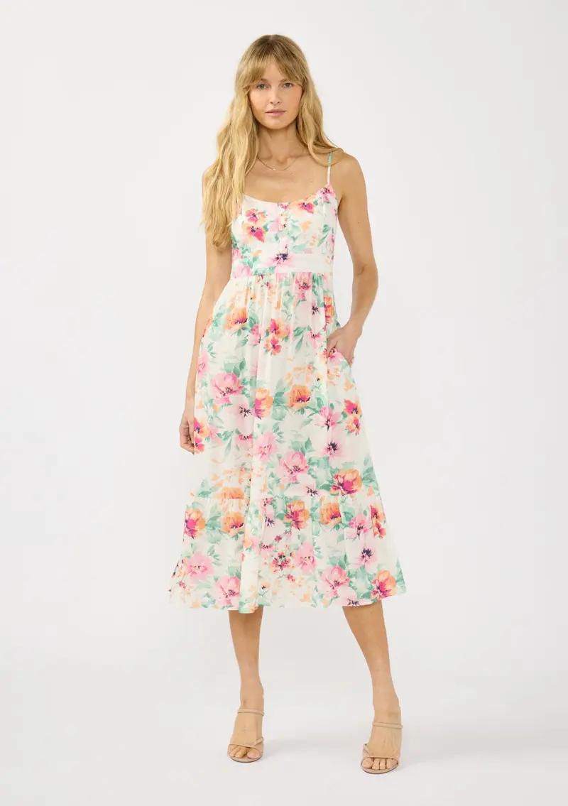 Belle Floral Midi Dress