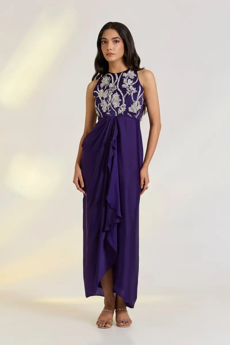 Bemberg Tara Draped Gown
