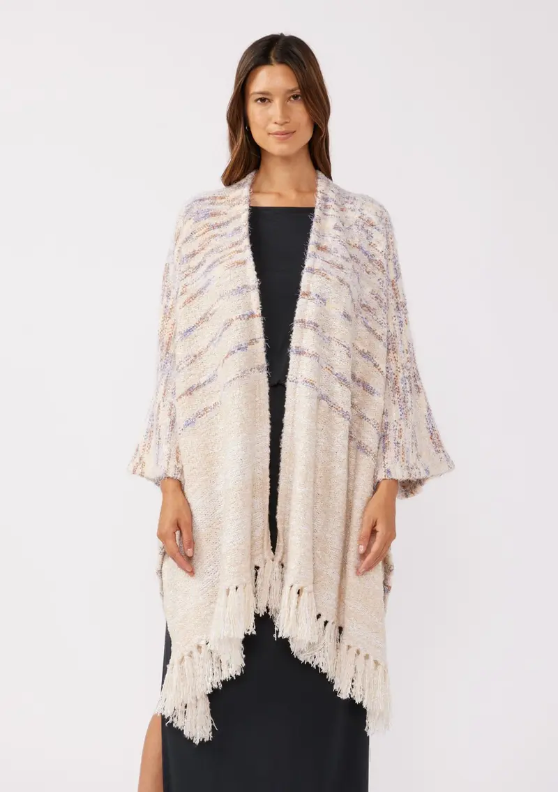 Betina Striped Poncho
