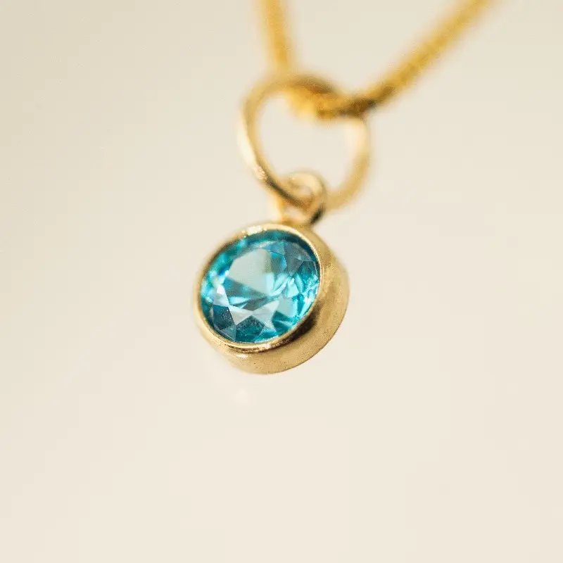 Birthstone Gold-Filled Necklace December