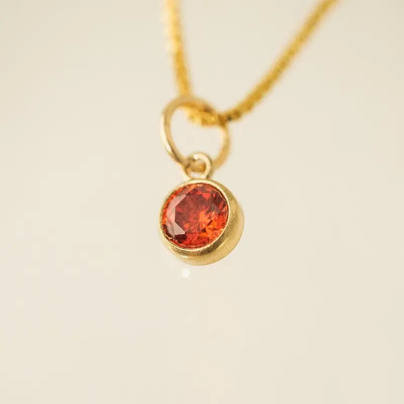 Birthstone Gold-Filled Necklace July