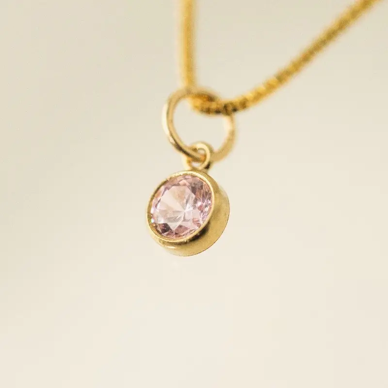 Birthstone Gold-Filled Necklace October