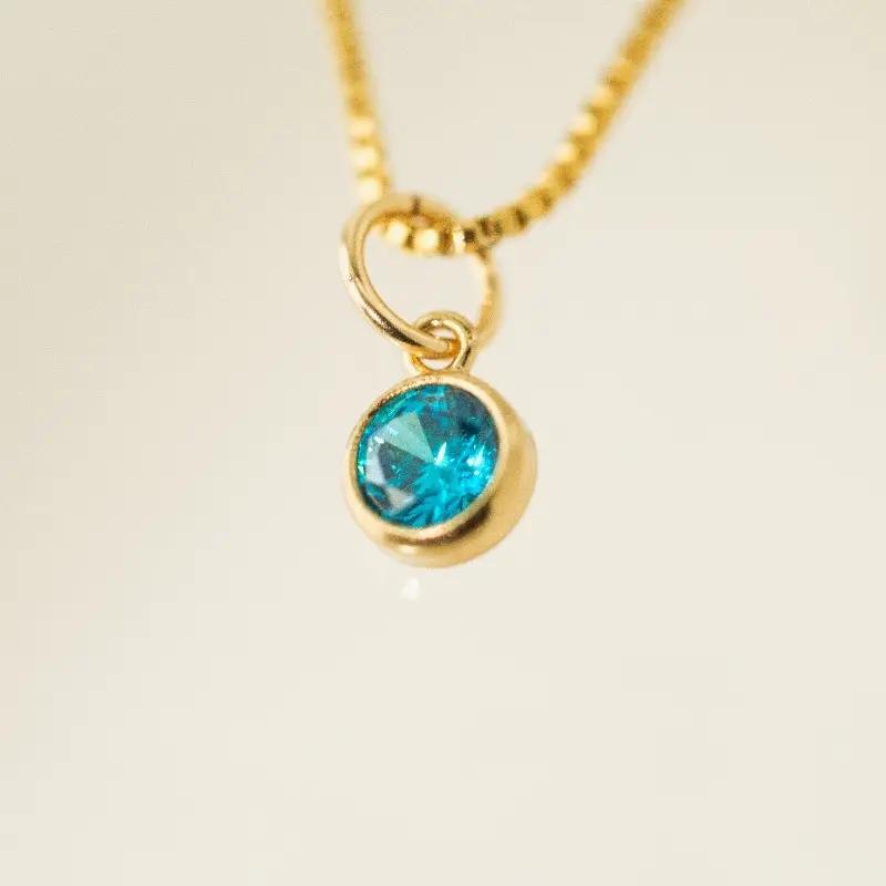 Birthstone Gold-Filled Necklace September