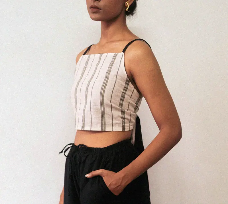 Black And White Reversible Top