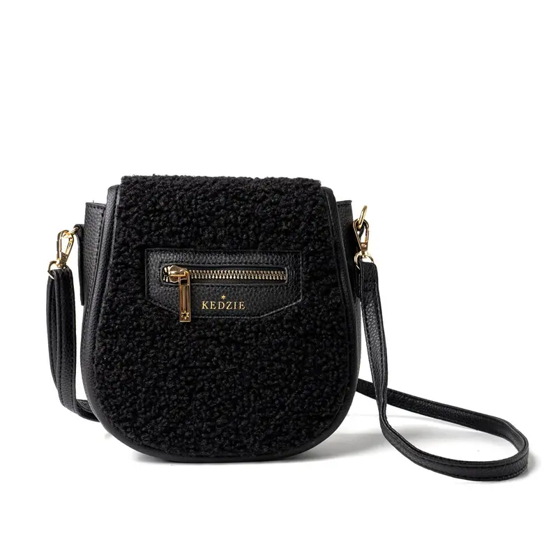Black Camden Mini Messenger with strap