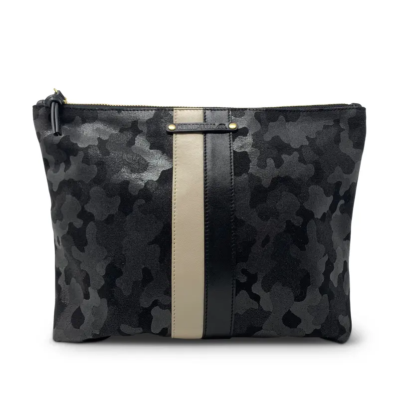 Black Canvas Camo Pouch