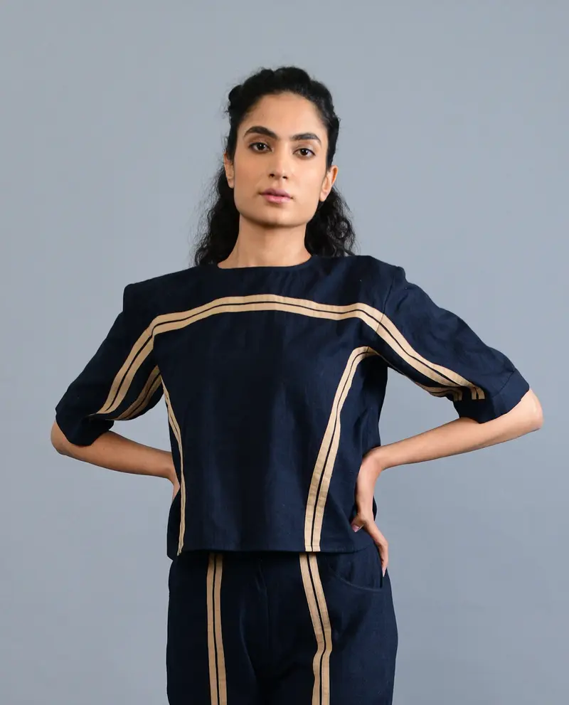 Black Cotton Crop Top