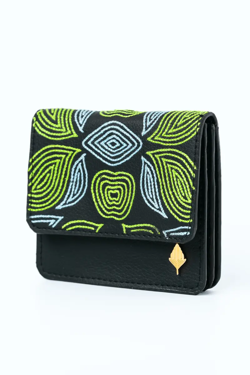 Black Embroidered Cardholder