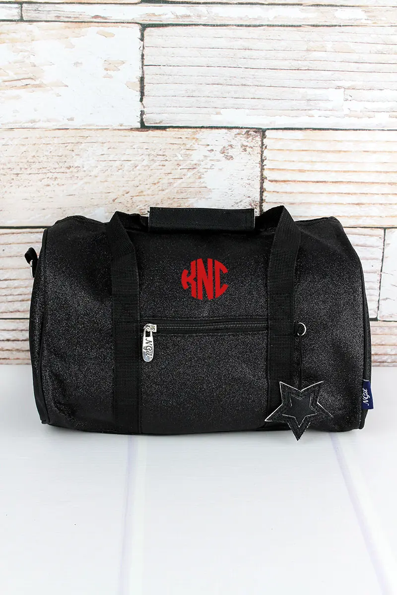 Black Glitz & Glam Petite Duffle Bag 12"