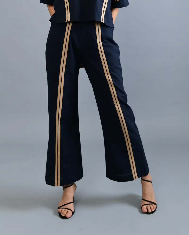 Black Handloom Cotton Pant