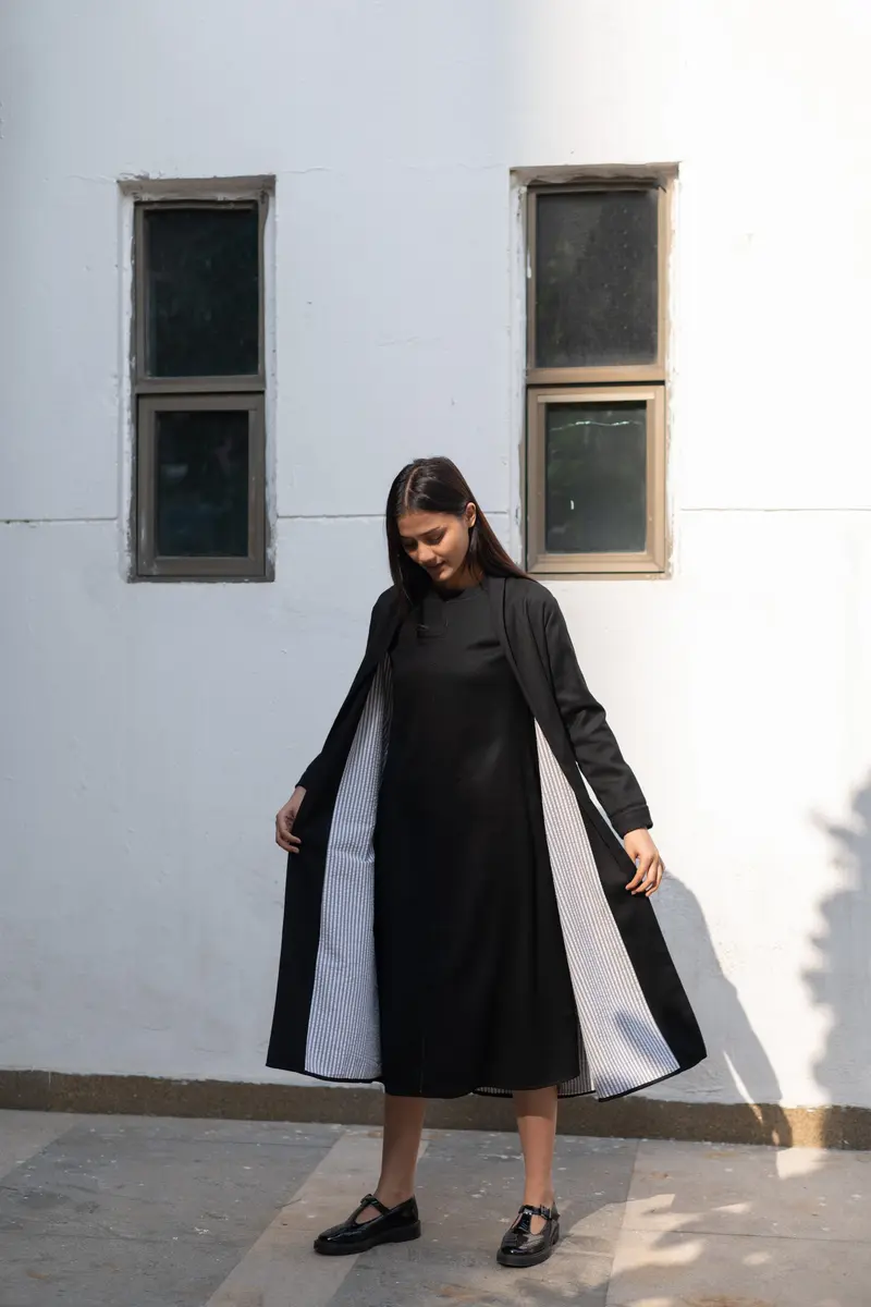 Black Merino Wool Alaska Jacket