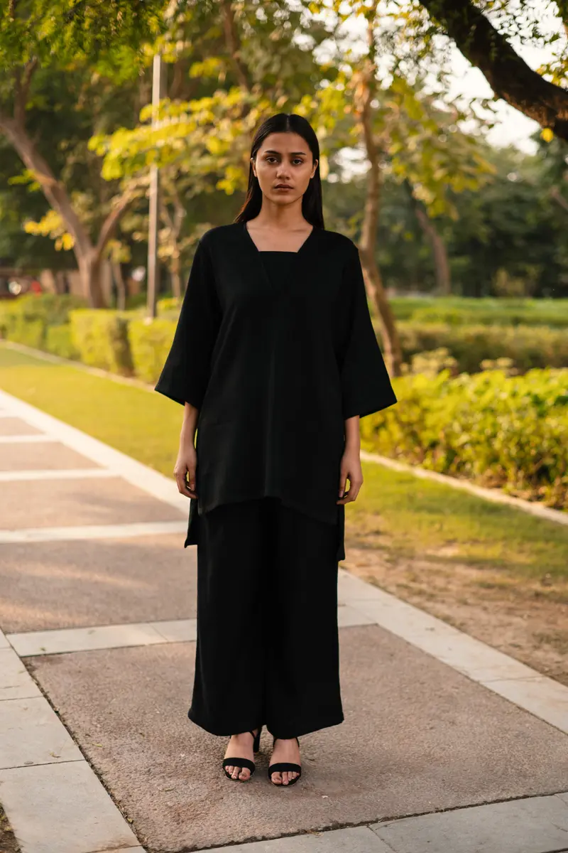 Black Merino Wool Dark Dimension Set