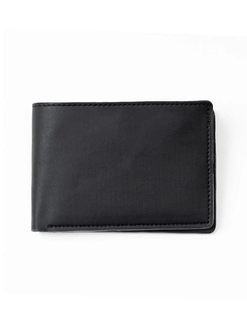 Black Solid Men Wallet