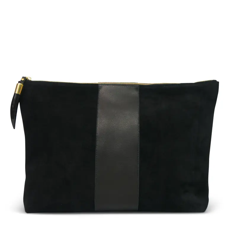 Black Suede Clutch