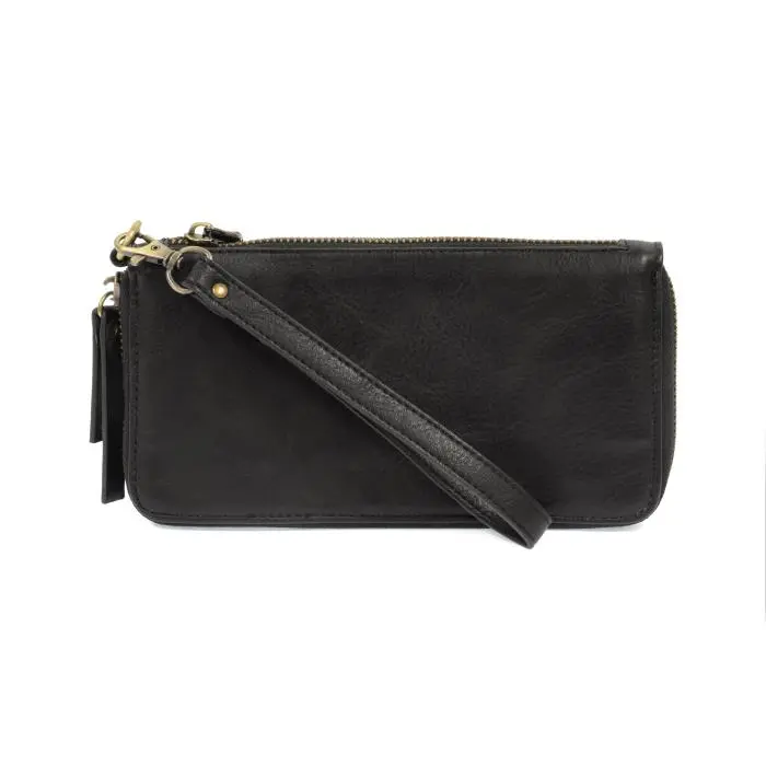 Black - Vegan Leather Chloe Zip Wallet