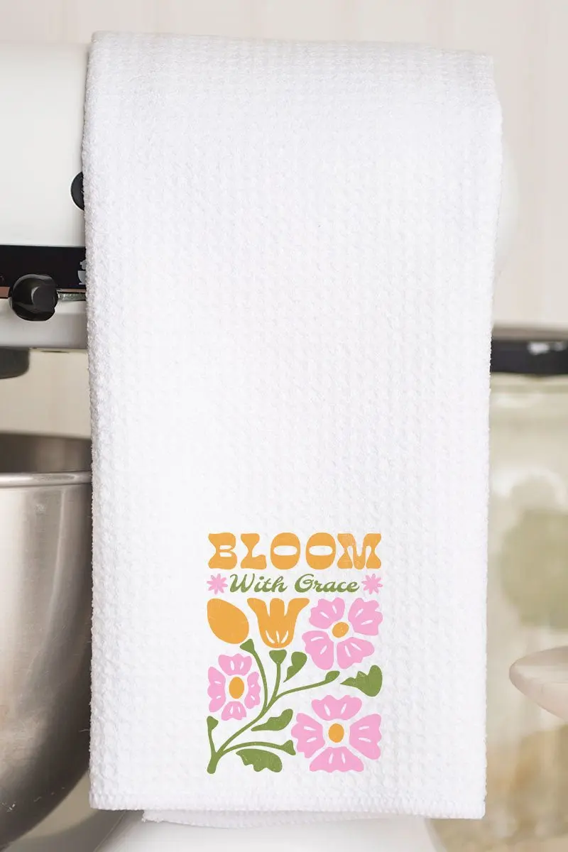 Bloom With Grace Waffle Kitchen Towel