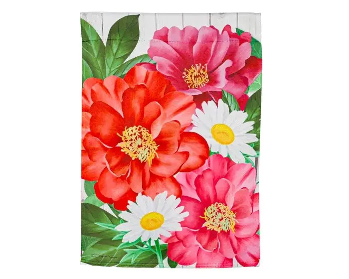 Blooming Suede Garden Flag