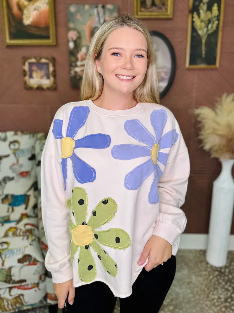 Blossom Babe Terry Pullover