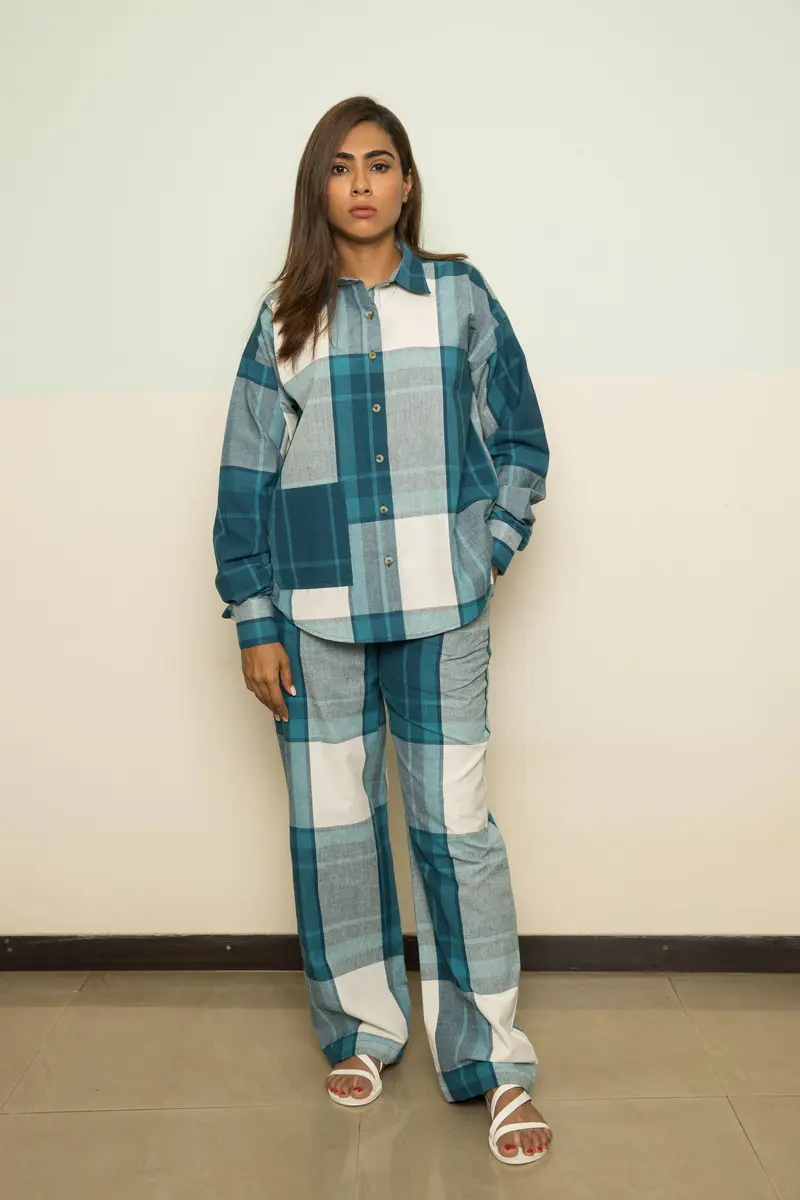 Blue Cotton Co-ord