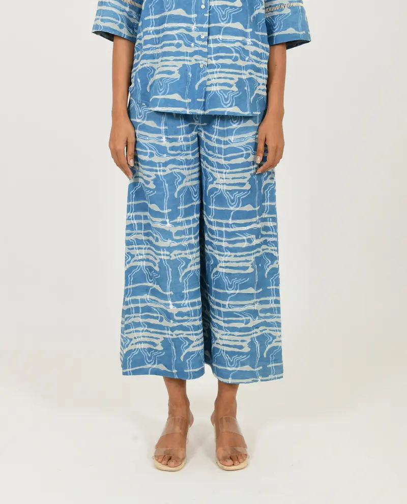 Blue Linen Pants