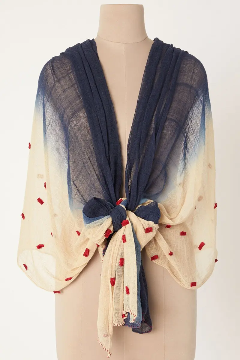 Blue Ombre Dye Scarf