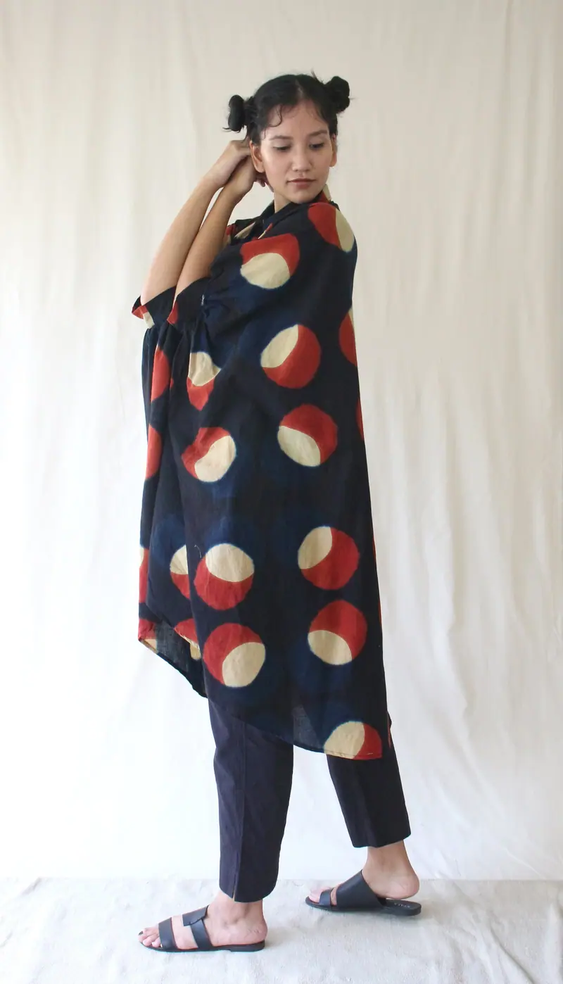 Blue Ombre Dye Tunic Top