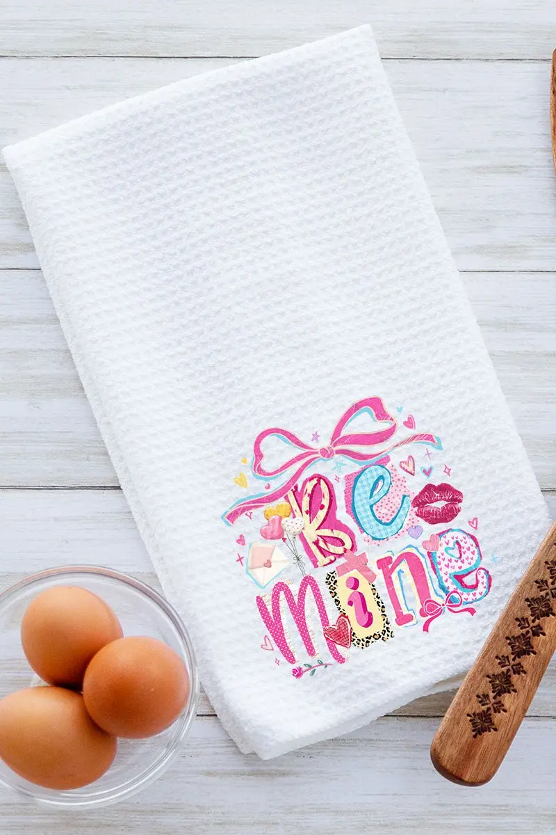 Bold Be Mine Waffle Kitchen Towel