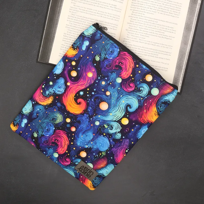 Book and Tablet Case Cover in Technicolor Twilight