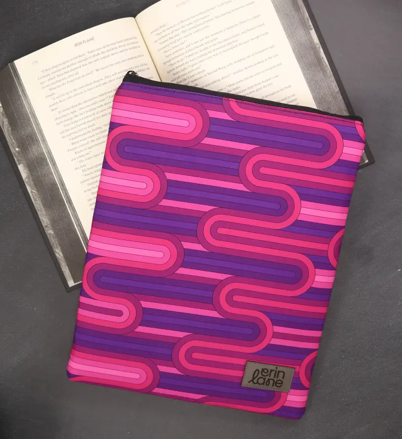 Book and Tablet Case Cover in Violet Interludes
