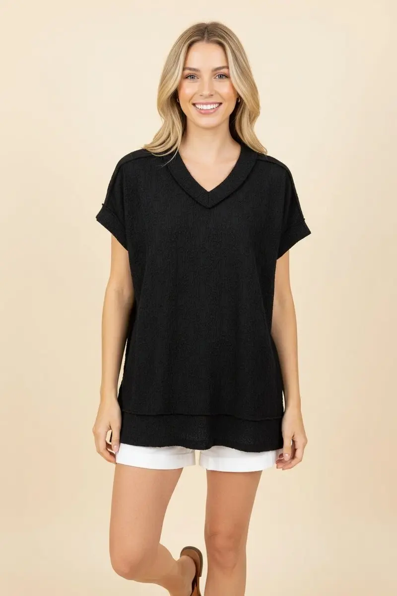 Bookmark My Heart Top - Black