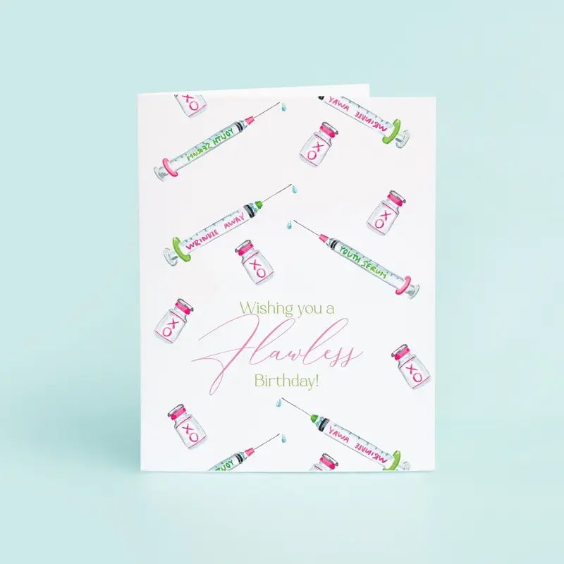 Botox Needles Birthday Greeting Card