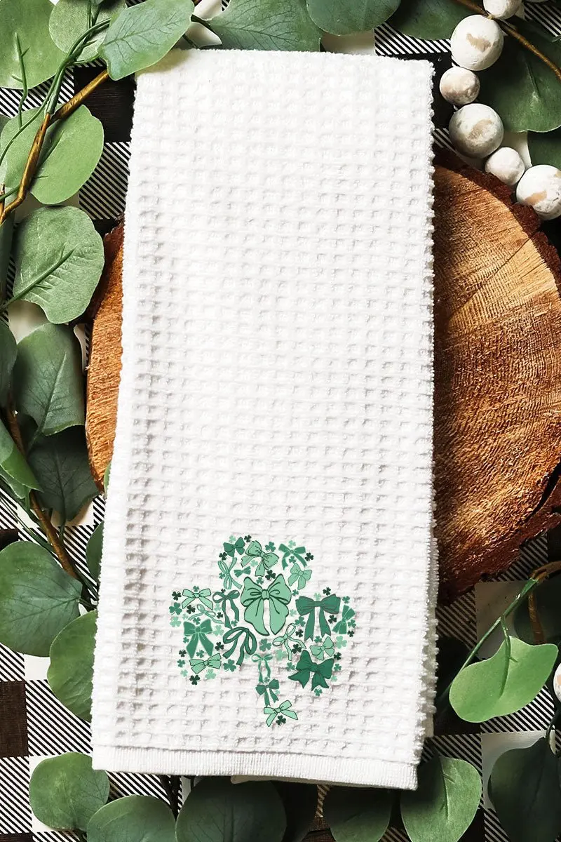 Bowleaf Clover Waffle Kitchen Towel