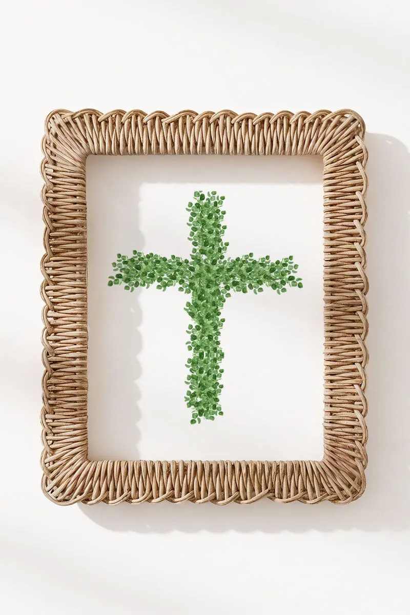 Boxwood Cross Ready To Frame Canvas Print