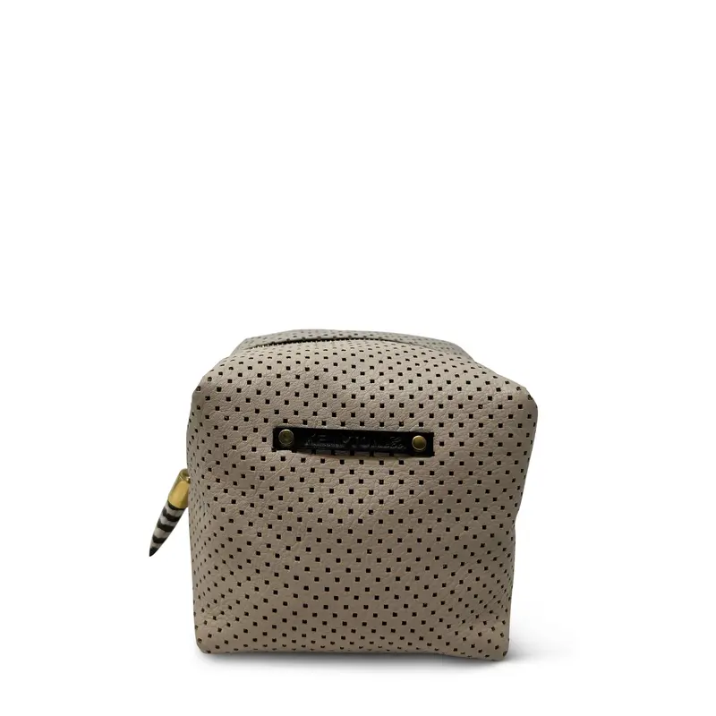 Boxy Pouch - Square Perforated Leather