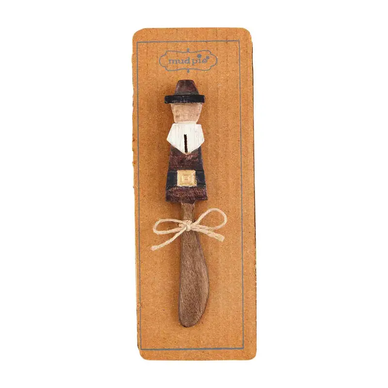 Boy Pilgrim Wood Spreader by Mudpie