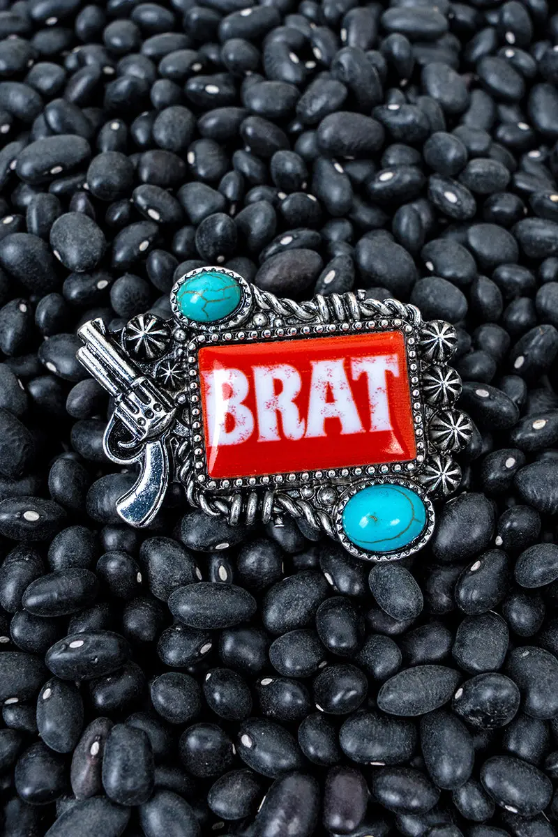 Brat Silvertone Ring