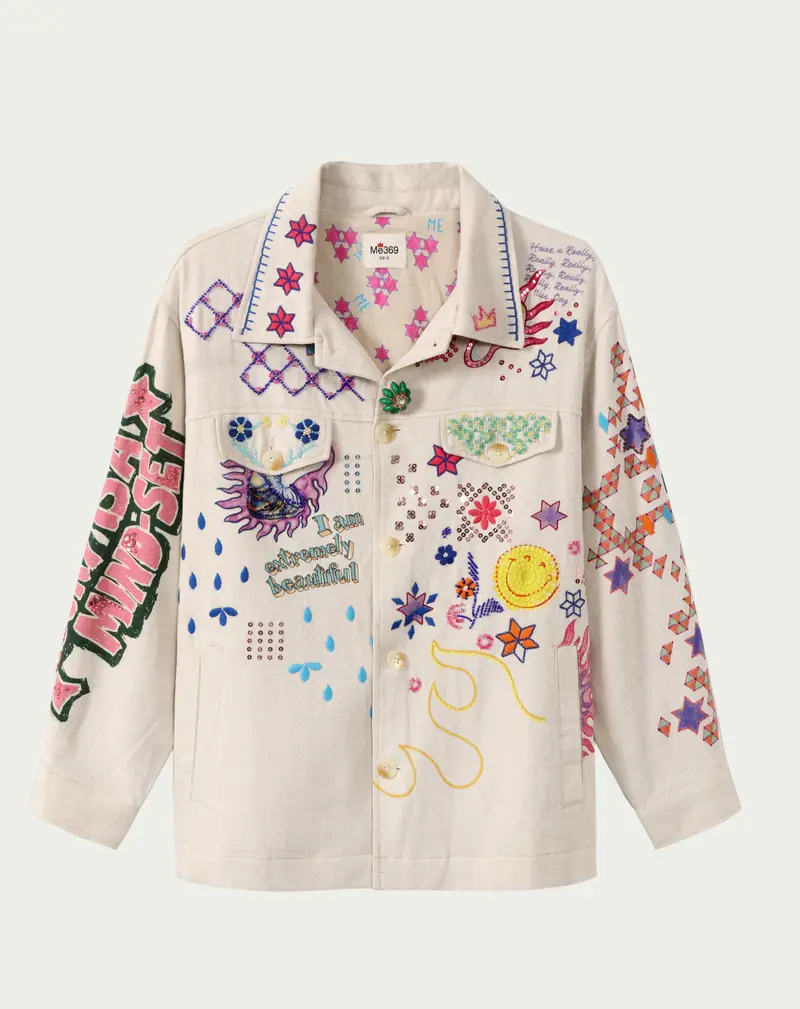Briann Embroidered Markers Denim
