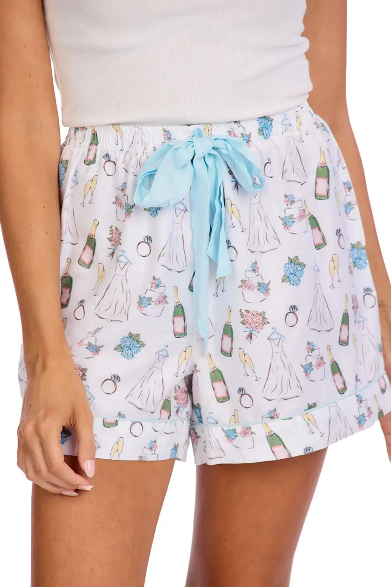Bride Pajama Short by Mudpie Small