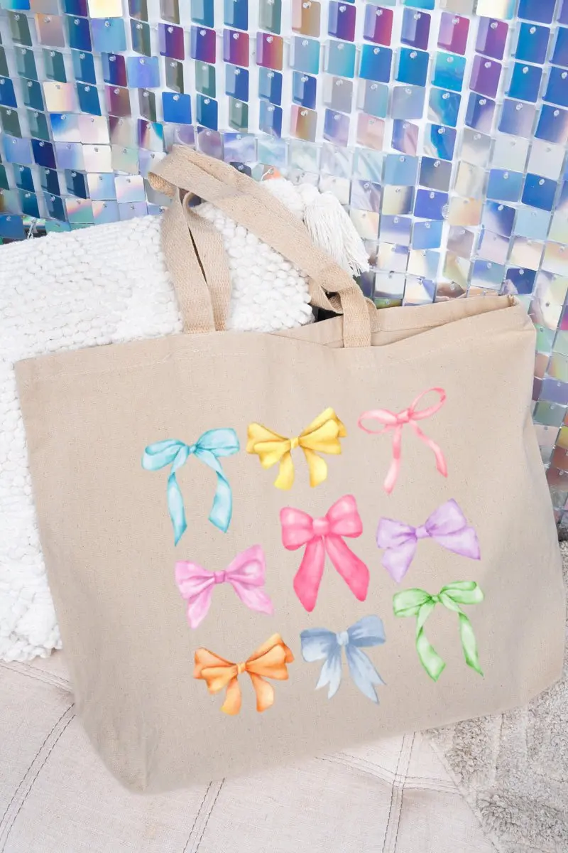 Bright Bowtique Canvas Jumbo Tote