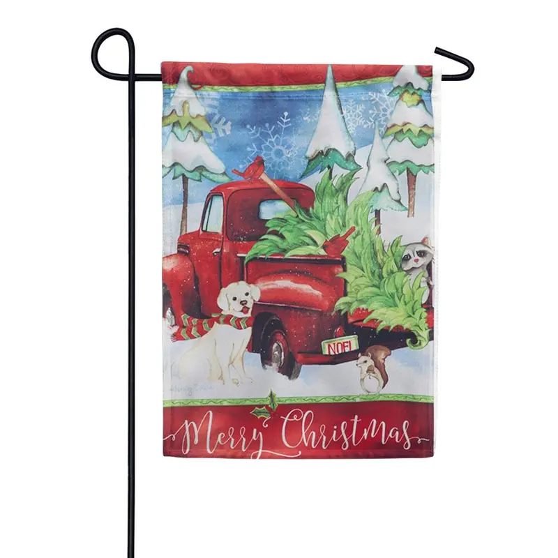 Bringing Home the Tree Garden Flag