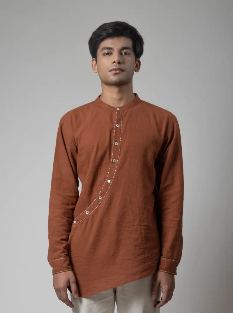 Brown Cotton Shirt