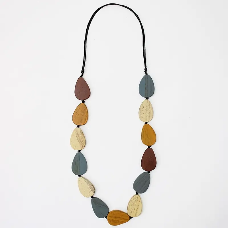 Brown Tear Drop Madison Necklace