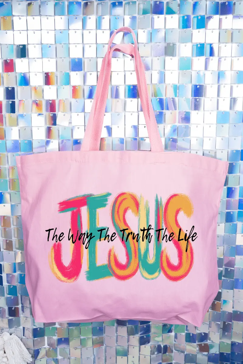 Brushstroke Jesus Canvas Jumbo Tote