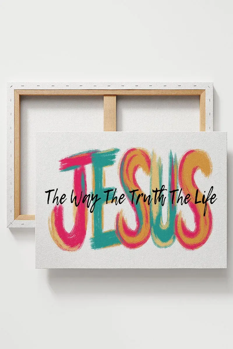 Brushstroke Jesus Stretched Canvas Print